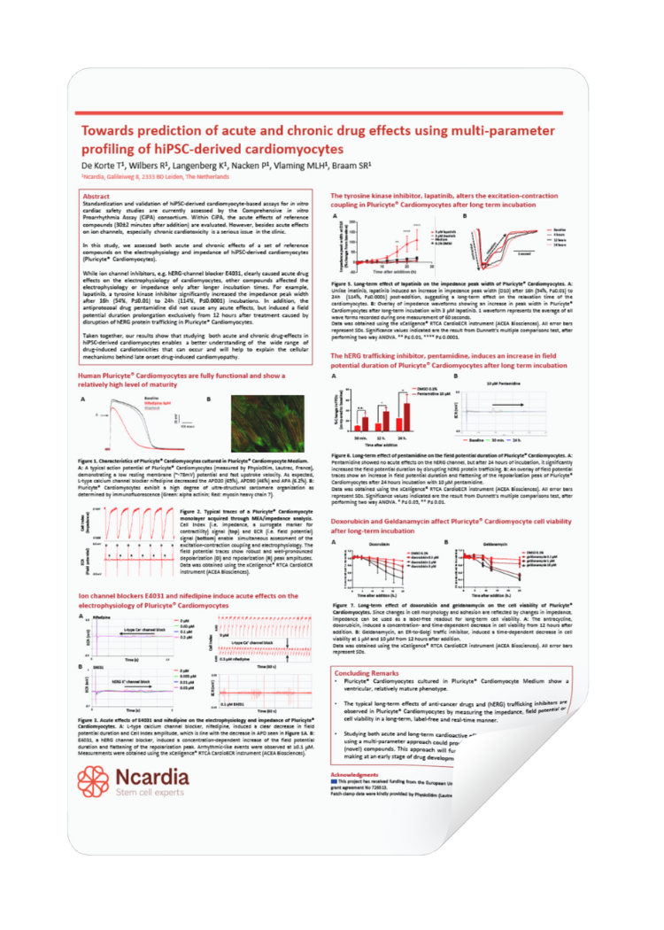 Scientific poster Towards prediction of acute and chronic drug effects using multi-parameter profiling of iPSC-derived cardiomyocytes